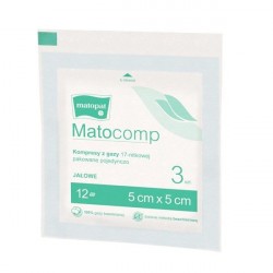 Kompresy z gazy Matocomp, jałowe, indywidualnie pakowane