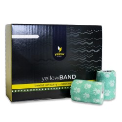 Bandaż samoprzylepny YellowBAND zielony w łapki 12 szt.