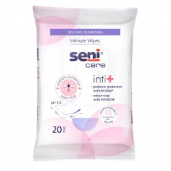 Chusteczki nawilżane do higieny intymnej Seni Care, Inti+ 20szt.