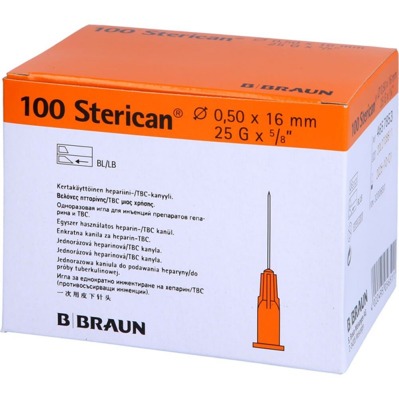 Igły do tuberkuliny i heparyny Braun Sterican 100 szt.