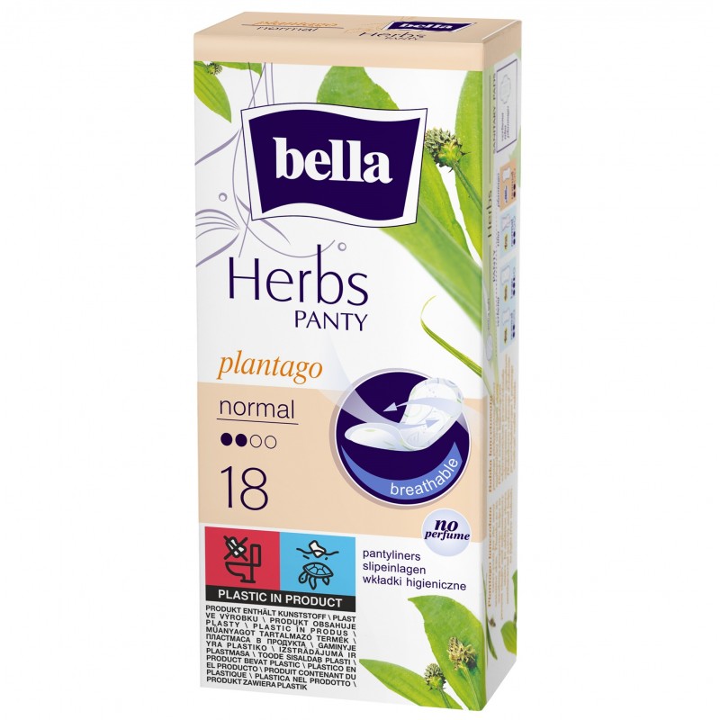 Bella wkładki higieniczne Herbs Sensitive z babką lancetowatą