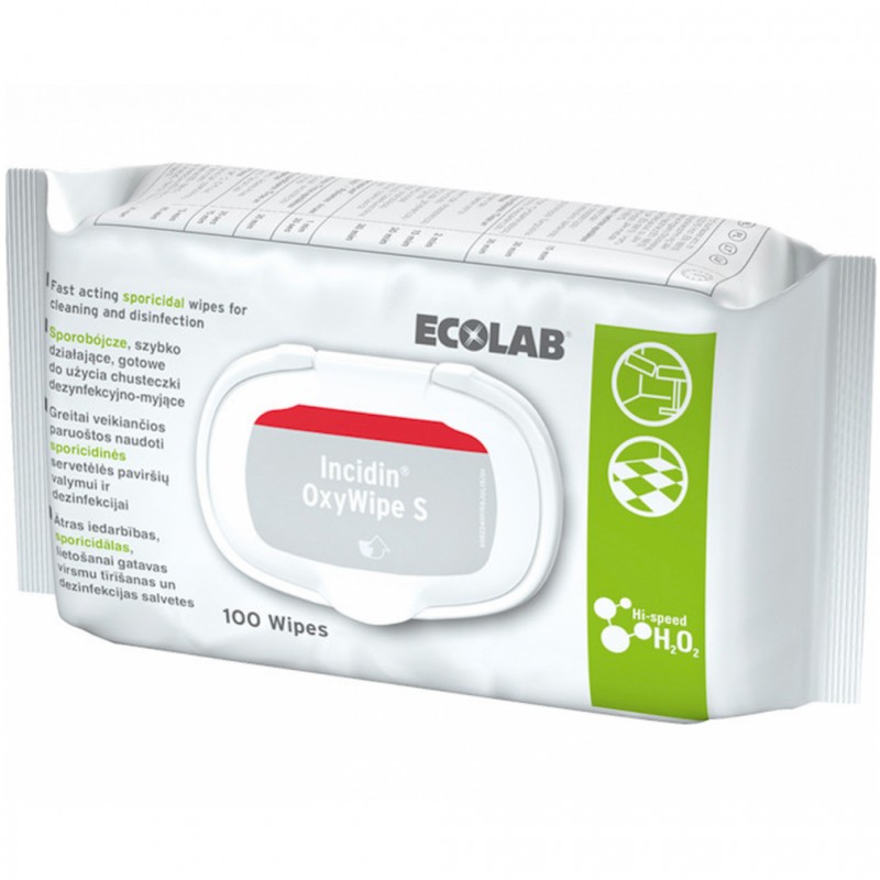 Chusteczki do dezynfekcji powierzchni Ecolab Incidin OxyWipe S